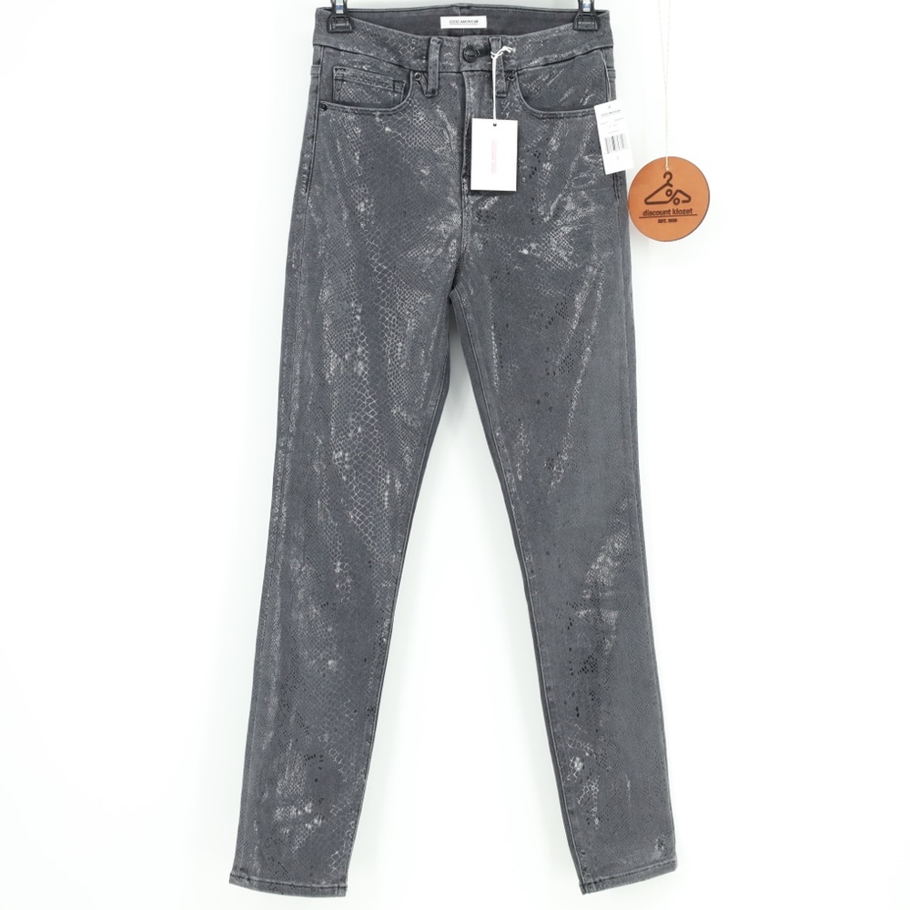 GOOD AMERICAN Good Waist Snake Print Skinny Jeans GW961T Snake003 Size 26 NWT